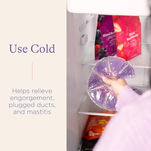 Lansinoh Breast Therapy Packs, Hot and Cold Breast-Pads with 2 Soft Covers, Postpartum Essentials for Nipple Pain Relief, Mastitis, Engorgement, Support for Breastfeeding, Pumping Aid, 2 Pack - size: 2 Count (Pack of 1)
