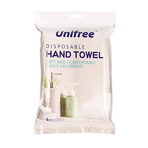 Unifree Disposable Hand Towels 丨Camping Towel 80 Count, 4-Piece Packed, Large Size 27.5 by 55 inches (15.5”x27.5“) | Individually Packed - size: 15.5”x27.5“