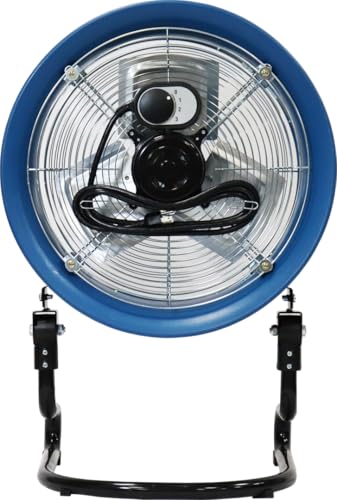 patterson BLUE 20” High Velocity Industrial Air Circulator Fan with 14” Blade, Heavy-Duty 3-Speed Metal Floor Fan for Garage, Workshop, Home Gym, Warehouse, Patio & Commercial Use