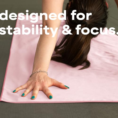 S&T INC. Aura Microfiber Yoga Mat Towel, Quick Dry Towel, Soft and Absorbent for Gym, Pilates, and Hot Yoga Mat, 1 Pack, 26.5 inches x 72 inches, Pink - color: Pink