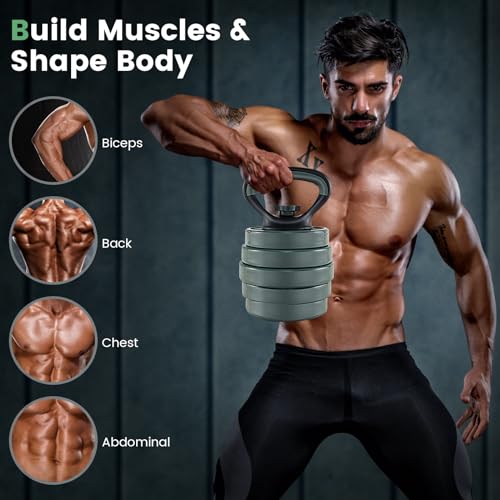 GYMAX Adjustable Dumbbell Set, 4 in 1 Free Weight Set with Connector, 92/47 LBS Used As Dumbbells, Barbells, Kettlebells, Push up Stands, Weight Lifting Training Equipment for Home Gym Workout Exercise - color: 92 LBS