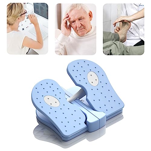 Kavolet Compact Foot Stepper Machine, Quiet Folding Leg Workout Trainer, Anti Slip Mini Stepper Trainer, Reinforced Nylon Material, Lightweight Office Home Exercise Equipment, Convex - color: Light Blue