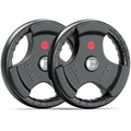 XDDIAS Rubber Weight Plates for Barbell, 2-Inch Olympic Grip Plate for Strength Training, Weightlifting and Bodybuilding in Home & Gym, Solid Cast Iron Weight Plates Pair and Sets - color: 2X35LB