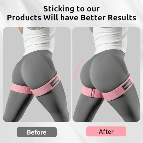 MANUEKLEAR Non-Slip Blood Flow Restriction Bands for Thighs, BFR Booty Bands for Women Glutes Leg, Adjustable Occlusion Thigh Bands for Workout Leg & Hip - color: Pink