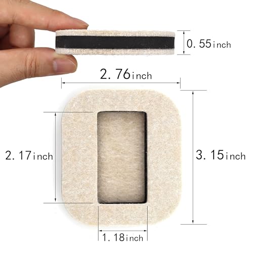 5 Pack Felt Chair Leg Floor Protectors Office Caster Pad for Preserve Hardwood Furniture Stoppers to Prevent Sliding Prevent Scratches Reduce Noise Beige