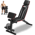 Adjustable Weight Bench with Leg Extension Preacher Pad, 880LBS Capacity Workout Bench Multi-function Bench Press Full Body Workout, Incline Decline Bench for Home Gym Strength Training