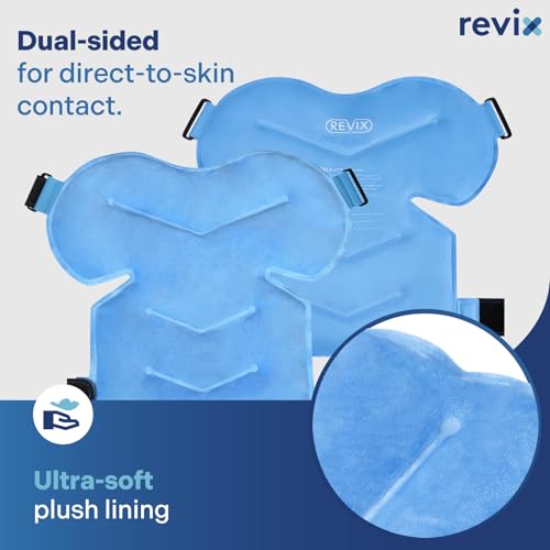 REVIX Shoulder Ice Pack for Rotator Cuff Cold Therapy, Arm Gel Ice Pack for Injuries Reusable, Flexible Cold Compression Wrap for Post-Workout Recovery, Fatigue and Shoulder Discomfort, Blue - size: Standard, style: Blue