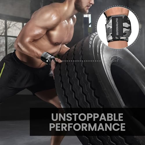 18" OG-Grade Wrist Wraps for Weightlifting – Heavy Duty Wrist Support with Thumb Loop & Lockdown Strap – Wrist Straps for Powerlifting, Bench Press & Gym Training - style: Stone Core