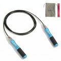 LANGETUKEE Speed Jump Rope - Professional Aluminum Alloy Skipping Rope with 360° Bearings - Adjustable 4mm Steel Cable for Double Unders, Boxing, MMA, HIIT & Cardio Training - Anti-Slip Grip - color: Blue3