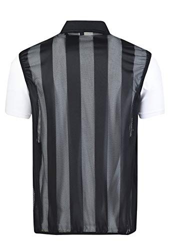 Flygo Men's Summer Casual Lightweight Breathable Mesh Cycling Travel Zip Vest - color: Black, size: Medium