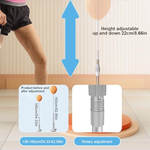 Punching Bag with Stand, Height Adjustable Speed Bag Reflex Trainer Set for Teens Adults, Boxing Equipment with Suction Base for Home Gym, Anti-Slip & No Floor Damage, Stress Relief Fitness Gear