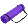 Fitvids Yoga Mat, 1/2-Inch Extra Thick High Density Exercise Mat, Anti-Tear Exercise Yoga Mat with Carrying Strap, Suitable for Various Yoga Exercises - color: Purple