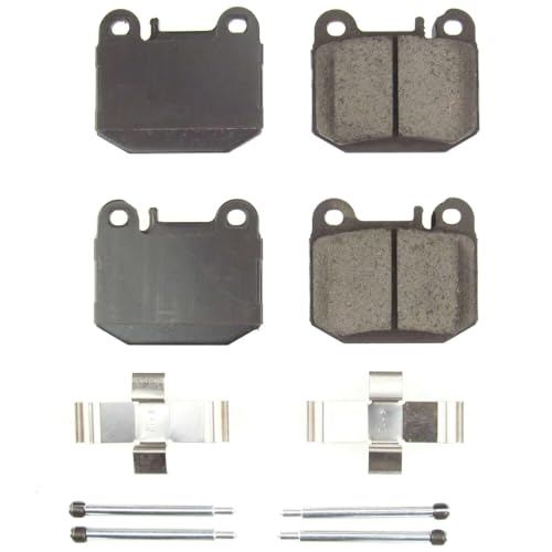 PowerStop Rear Brake Pads for Mercedes-Benz ML430 2000-01 |ML500 2002-05 |ML55 AMG 2000-03 - Z17 Ceramic Brake Pads with Installation Hardware, 17-874 - style: 17-874