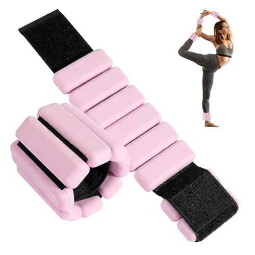 Wrist Ankle Weights for Women, Adjustable Silicone Wrist & Ankle Weights, Wearable Pilates Weighted Bracelet for Strength Training Walking Yoga Physical Therapy Home Workouts - color: Pink
