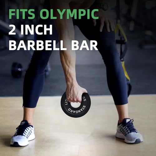 Fitvids 2-Inch Olympic Cast Iron Weight Plate for Strength Training & Weightlifting, Multiple Sizes