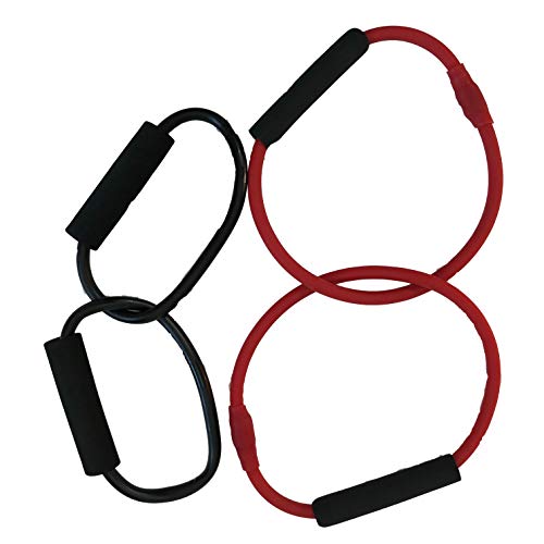 Life By Lexie Barre Red Double Tube Exercise Equipment for Pure Workout & Pair of Women's Socks
