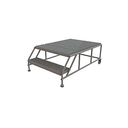 Tri-Arc WLWP023648 2-Step Forward Descent Mobile Steel Work Platform, 36-Inch x 48-Inch Platform - size: 36" x 48', style: 2-Step