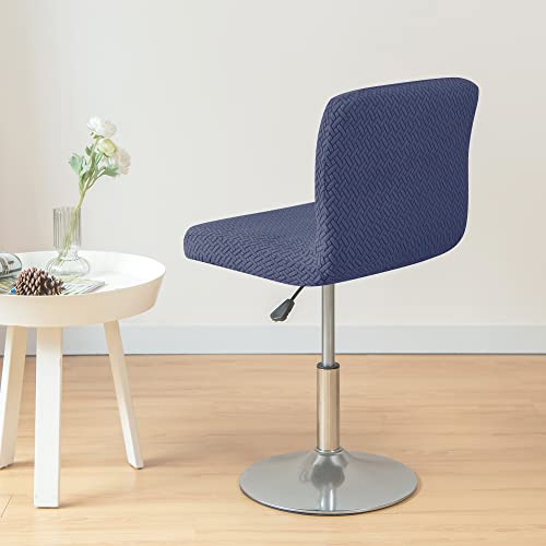HFCNMY Bar Stool Covers with Backs,4 Pack Stretch Bar Stool Chair Covers,Jacquard Bar Stool Covers,Washable Bar Chair Covers Swivel Barstool Covers Slipcovers with Back Blue - color: Blue