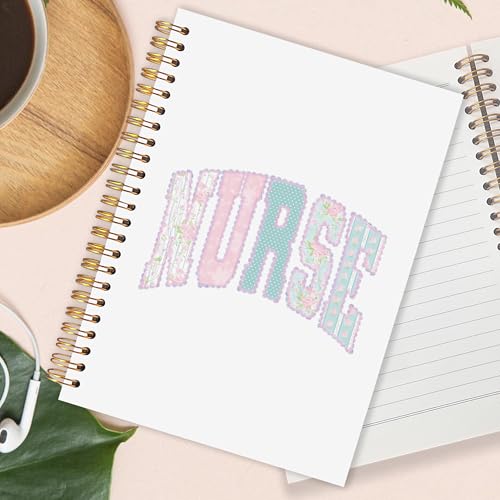 OJMFHEGEE Nurse Appreciation Gifts Spiral Notebook 5.5x8.3 in, Nurses Week Gifts, Cottagecore Floral Coquette Nurse Nursing Hardcover Notebook Journal Gifts for Women Work Study - color: Nurse Appreciation