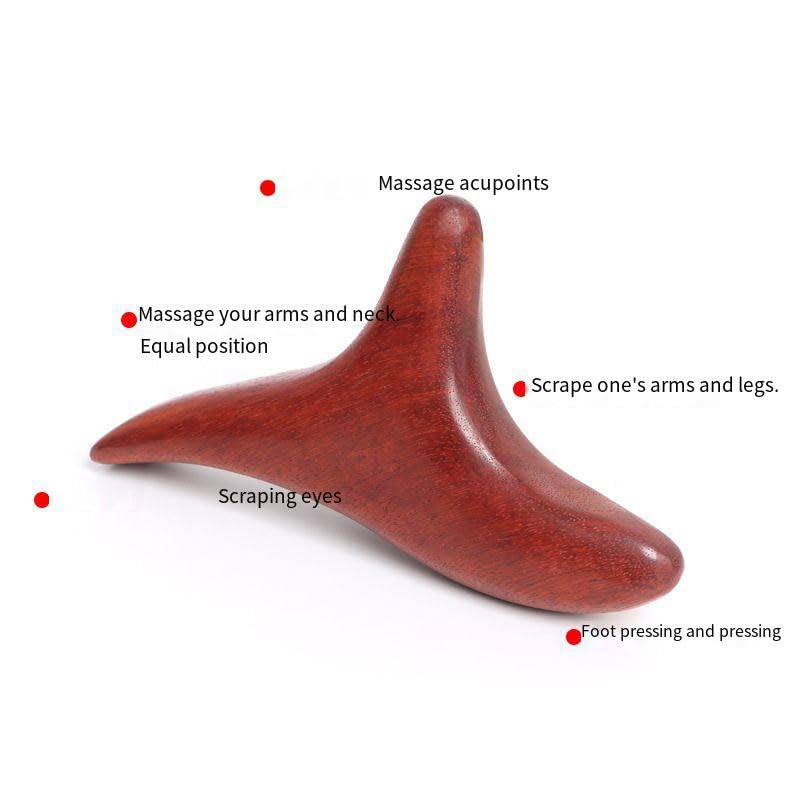 2Pcs Thai Reflexology Master Hand Foot Stress Reliever Ergonomic Wing Massager Wooden SPA Therapy Tool Vibrant Massage Tools Wooden Crafts