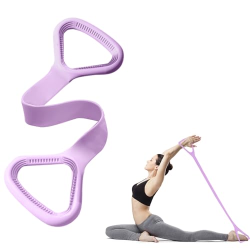 Resistance Bands, Figure 8 Fitness Resistance Bands with Handles, arm Bands for Workout - color: Purple