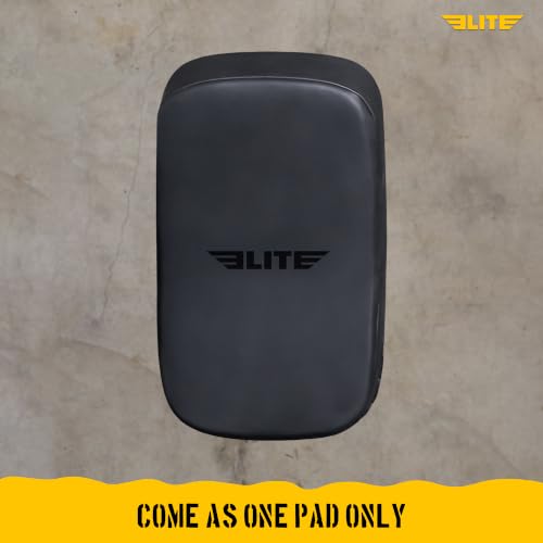 Elite Sports Muay Thai Kickboxing Training Pad for Kickboxing, MMA, Taekwondo, Karate. Ideal for Punches, Knees, and Kicks in Martial Arts Training (ONE PAD ONLY) - color: Solid Black