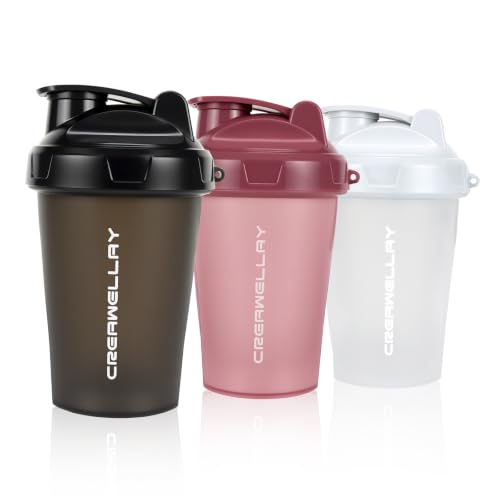 3 Pack Shaker Bottles for Protein Mixes, 17 oz Small Protein Shaker Bottle with Handle, Gym Shaker Cups with Blending Ball for Pre Workout, BPA-Free & Dishwasher Safe (Black, White, Pink) - color: Pink,Black,White