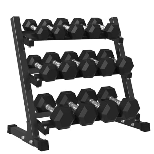 Mikolo Dumbbell Sets with Rack, Rubber Hex Dumbbells, Multiple Choices in 160/200/380/450/550LB, Hand Weights with Chrome Handle for Strength Training - style: 350LB SET