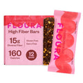Floura Raspberry Rose Fruit-Forward Fiber Bars– High Fiber, Vegan, Gluten & Dairy Free, Low Calorie Healthy Snack Bars with Upcycled Produce for Gut Health [12 Pack] - size: 12 Pack