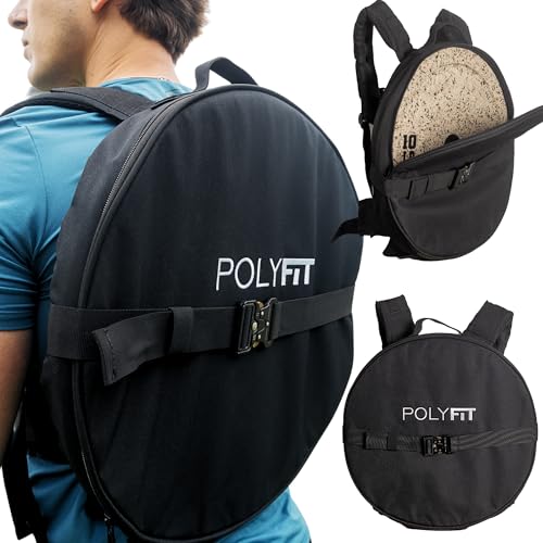 Polyfit PL8 Backpack for Olympic Weight Plates - Weighted Backpack for Strength Training, Rucking, and Gym Workouts - BLACK - color: Black