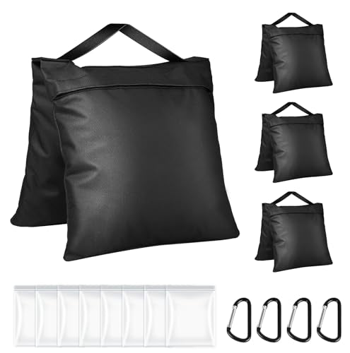4 Packs Sandbags Weight Bags for Photo Studio Photography Video Equipment, Heavy Duty Sandbag Set for Photo Tripod, Canopy, Pop up Tent, Umbrella Base, Picnic Table,Fishing Chair - size: 4 PCS