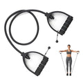 Resistance Bands with Handles, Adjustable Length Exercise Bands for Home Workouts & Physical Therapy, Strap for Arms, Legs & Full Body Fitness - color: Black