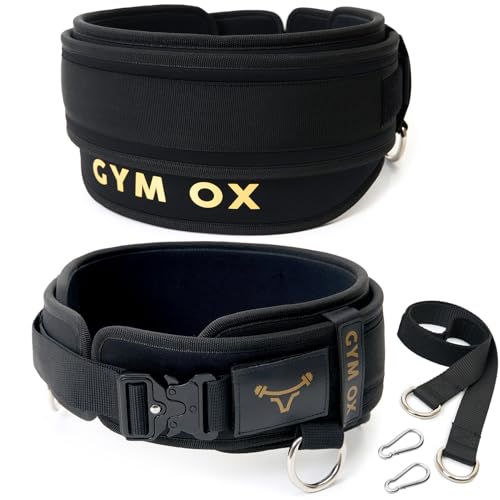 2-in-1 Weightlifting Belt & Dip Belt with Quick-Release Aluminum Buckle - Hybrid Squat Belt for Core Support & Weighted Pull Up Belt with High-Strength Strap - Heavy Duty Neoprene Gym Belt for Men & Women - size: S (24"- 27.5")