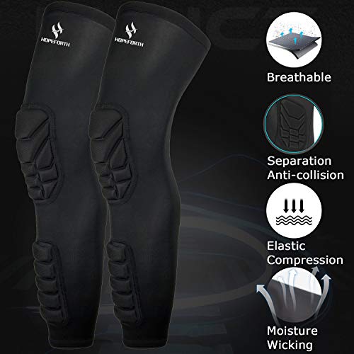 Knee Calf Padded 2 Pack Compression Leg Sleeve Shin Protective Support - size: Medium