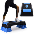 Goplus 30'' Aerobic Stepper with Risers, 5” 7” 9” Levels Height Adjustable, Workout Fitness Exercise Step Platform Trainer with Non-Slip Foot Pads, for Home/Gym