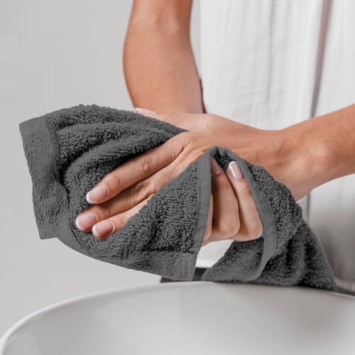50 PK Saloon Towel Dark Grey - color: Dark Grey, size: Hand Towel Pack of 50 (16 x 26 inches)