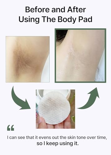 celimax ONE STEP Body Brightening Pad (60 pads) | with Green Tea & White Truffle, for Underarm, Knee & Elbow, Gentle Exfoliating & Hydrating Body Scrub, 110ml - color: Body Pad
