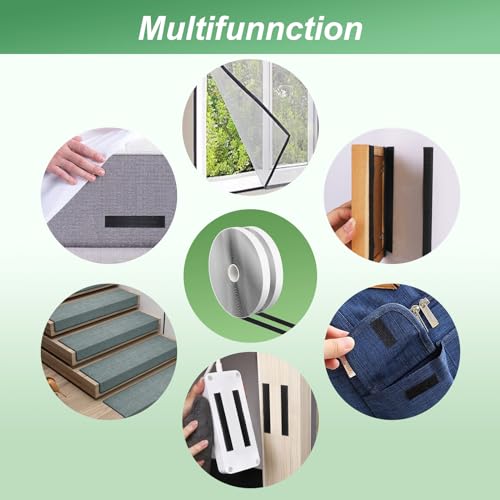 1''×41Ft Black Heavy Duty Hook And Loop Tape Adhesive, No Punching Picture Wall Mounting Roll, Sticky Back Couch Cushion Grip, Keep Rugs in Place, Strong Adhesive Tape for DIY at Classroom Office Home - size: 1In × 41Ft, style: Black