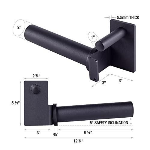 AmStaff Fitness Olympic Weight Plate Holder for Power & Squat Racks – Fits 2x2, 2.33x2.33, 3x3 Inch Tubes, 1" Hole – Storage Horns for Weight Plates on Power Rack – Pair - style: 3"x3" Tube Racks