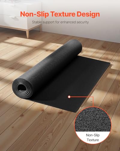 VEVOR Treadmill Mat for Carpet Floor, Exercise Equipment Mat for Treadmills, Stationary & Recumbent Bikes, High Density PVC Floor Protector Gym Mats, Waterproof and Non-Slip for Home Gym - size: 30"x 72"x 0.24"