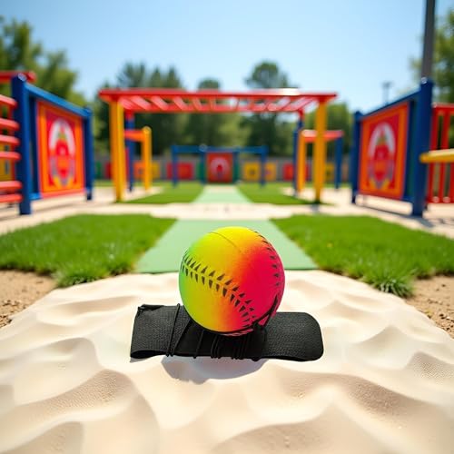 JJLFresheners Mixed Colors 2.5 Inch Sports Wrist Ball, Baseball Rubber Rebound Wristband Wrist Return Ball Sport on a String for Exercise Play Sports Reaction Balls Speed and Agility Training