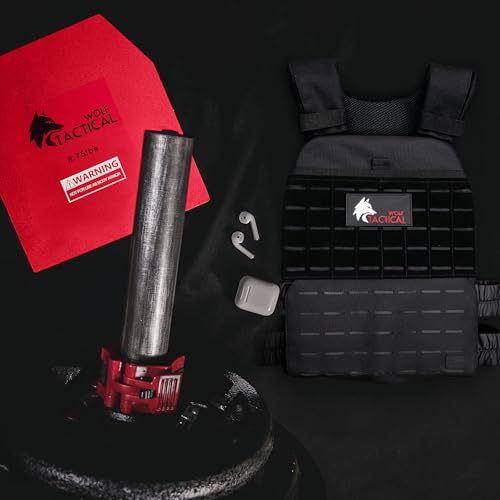 WOLF TACTICAL Weight Vest Plates - 5.75/8.75/14.5/19.75LB Pairs - WODs, Strength Training, Running, Heavy Workouts - color: 8.75LB Plates