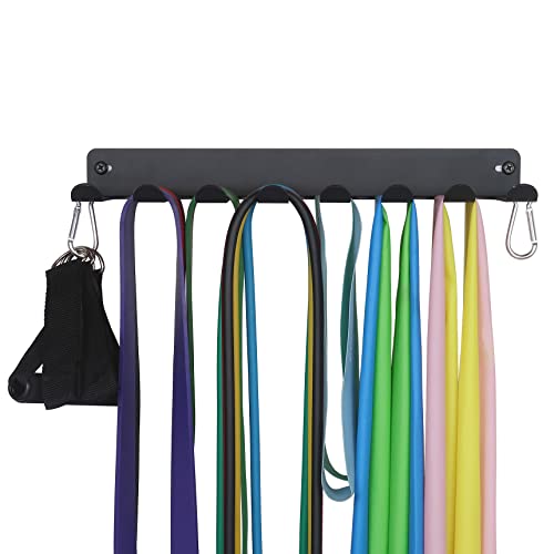 Gym Storage Rack Resistance Band Rack Wall Mount Barbell Rack Heavy Duty Home Gym Storage Rack for Gym Equipment, Exercise Bands, Lifting Belts and Jump Ropes, Gym Accessories - color: 8 prongs
