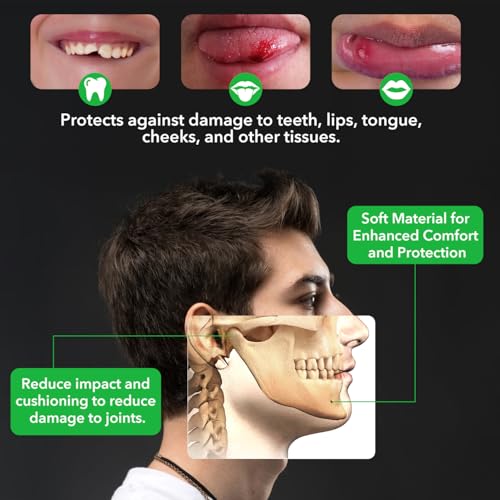 2Pcs Sport Mouth Guard Youth Adult, Mouthguard for Braces, Wrestling Mouthguards for Braces, No Boil Mouth Guard, Helmet Strap, Soft, Football Hockey Boxing,Taekwondo, Jujitsu Rugby - color: Green