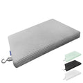 Gooo&Ma Shower Cushion, Non-Slip Air Fiber Bath Pad, Grey | Waterproof, 3D mesh quick-dry, hook, for shower bench/chair, elderly & pregnancy, 16"x12"x2", washable - color: Gray