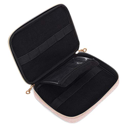 Teamoy 12 Watch Band Storage Case, Watch Band Organizer Holder, Misty Rose | Compatible with All Series Apple Watch Bands & Smart Watch Bands, Travel Organizer Fit for Most Sizes of Watch Straps - color: Misty Rose