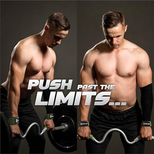 Lifting Wrist Straps for Weightlifting, Weight Lifting Straps Gym Strength Training, Neoprene Padded Wrist Support, Deadlift Straps for Men & Women, 22.5 Inch Cotton - color: Military Green
