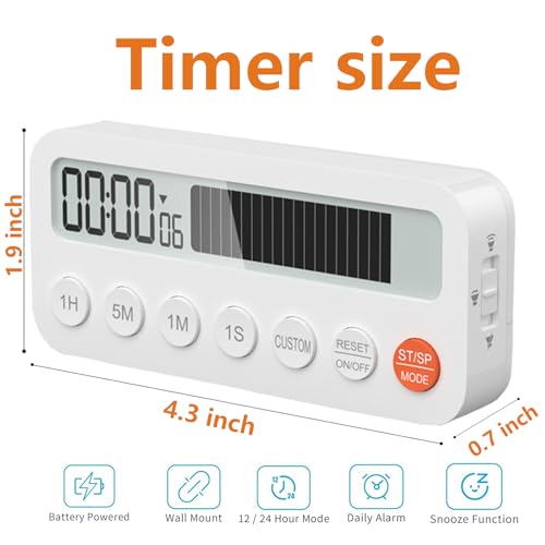 Visual Timer for Kids & Adults – Digital Kitchen Countdown Timer with Progress Bar, Magnetic Timer for Cooking, Classroom, Study & Gym – 99-Hour, Adjustable Volume
