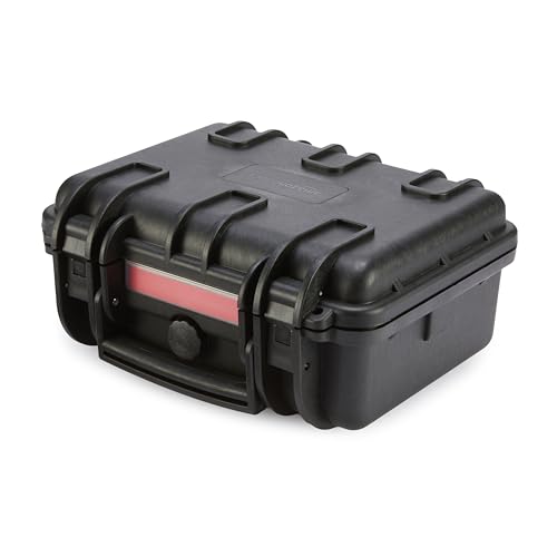 Amazon Basics Hard Camera Case, Small, Black, Solid, 12"L x 11"W x 6"H - size: Small