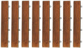 Bare Decor EZ-Floor Loop Ends Side Trim Piece for Flooring in Solid Teak Wood, (Set of 8) - size: 8 Trim Pieces (Loop Ends)